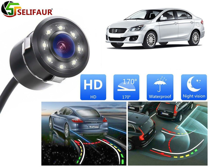 Selifaur Waterproof Car Rear View Reverse Parking Camera For Ciaz