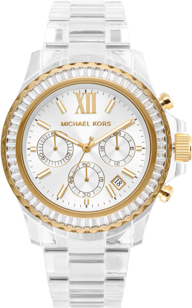 Michael kors watch clear band clearance