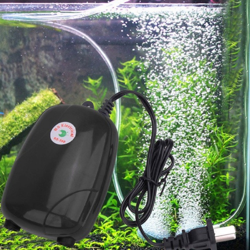 Aquarium Air Pump 2 Outlet, 5W Quiet Oxygen Pump Fish Tank Aerator