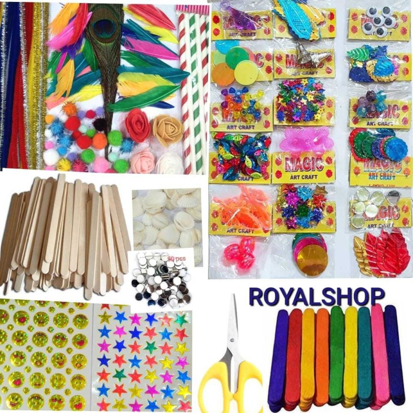 BITONA Magic Art And Craft Material For Decoration In Projects Making (18  Items Pack) Multicolor, Kid