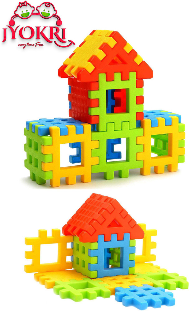 jYOKRi Good Quality 50 Pcs Happy House Blocks Best For your Kids