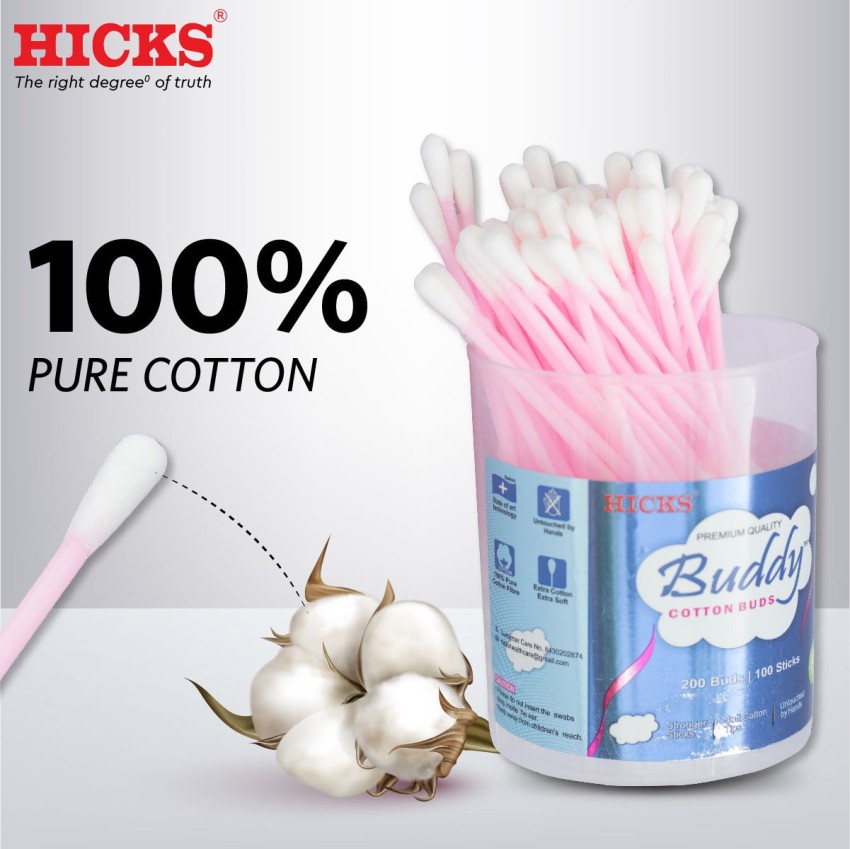 Hicks Premium Quality Buddy Cotton Buds Extra Cotton Extra Soft