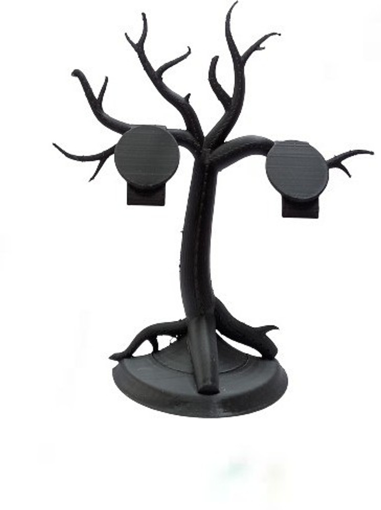 Flipkart printgallery 2 Compartments Plastic PLA Watch Stand Tree with Hanging Branches Universal watch stand in Black Watch Stand Tree with Hanging Branches Universal watch stand in Black