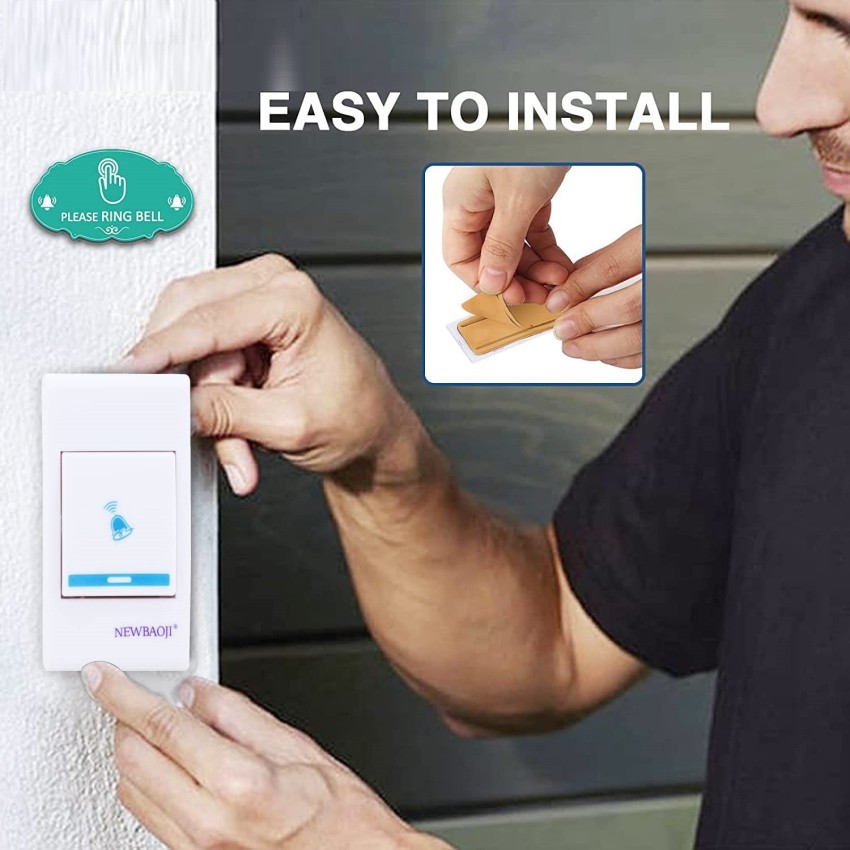 Buy amiciSmart Wireless Doorbell with Touch Button, 120m Range Call Bell  with 36 Chimes 4 Volume Level and RGB Indication Online at Best Prices in  India - JioMart.