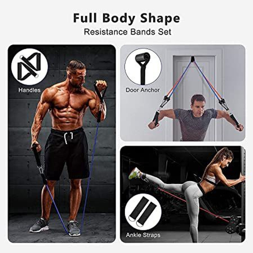 Maleka 11 pcs Resistance Bands for Workout for Men Exercise Rubber Fitness Band Women Fitness Band Buy Maleka 11 pcs Resistance Bands for Workout for Men Exercise Rubber Fitness