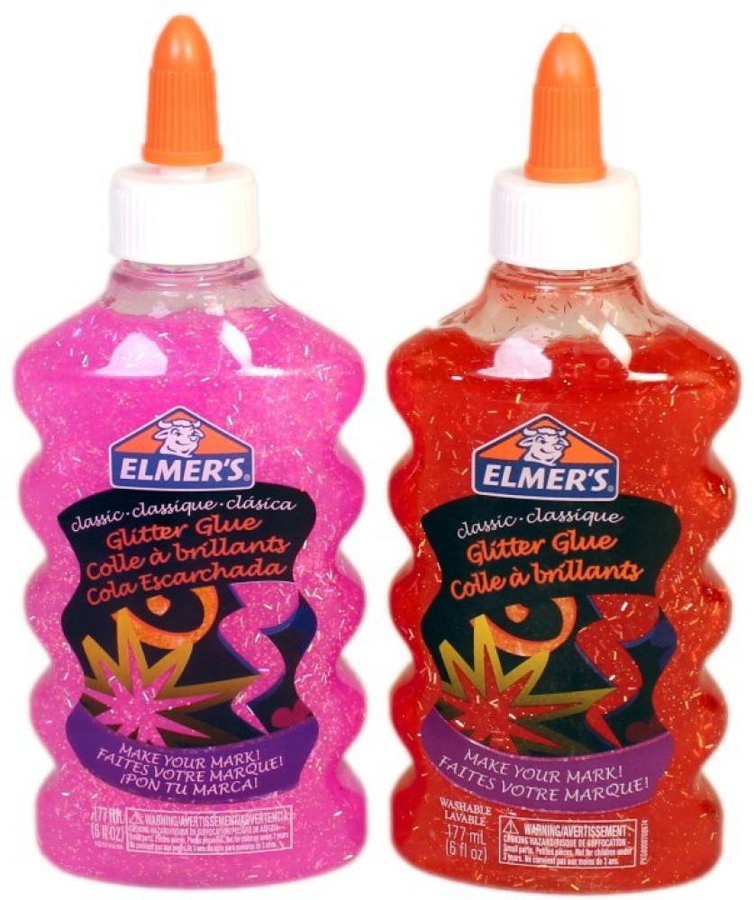 Elmers Glitter Glue, Classic, Red - 6 fl oz