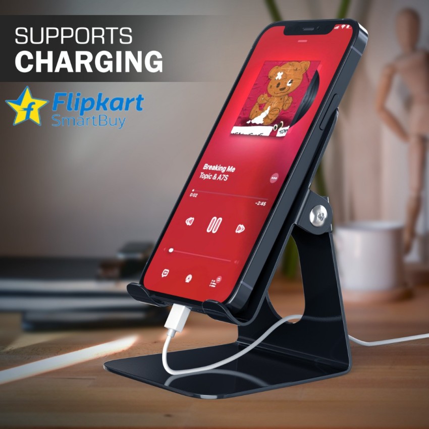 Flipkart SmartBuy Metal Adjustable Mobile Holder Mount for Upto 10 Phones  & Tablets - Black Mobile Holder