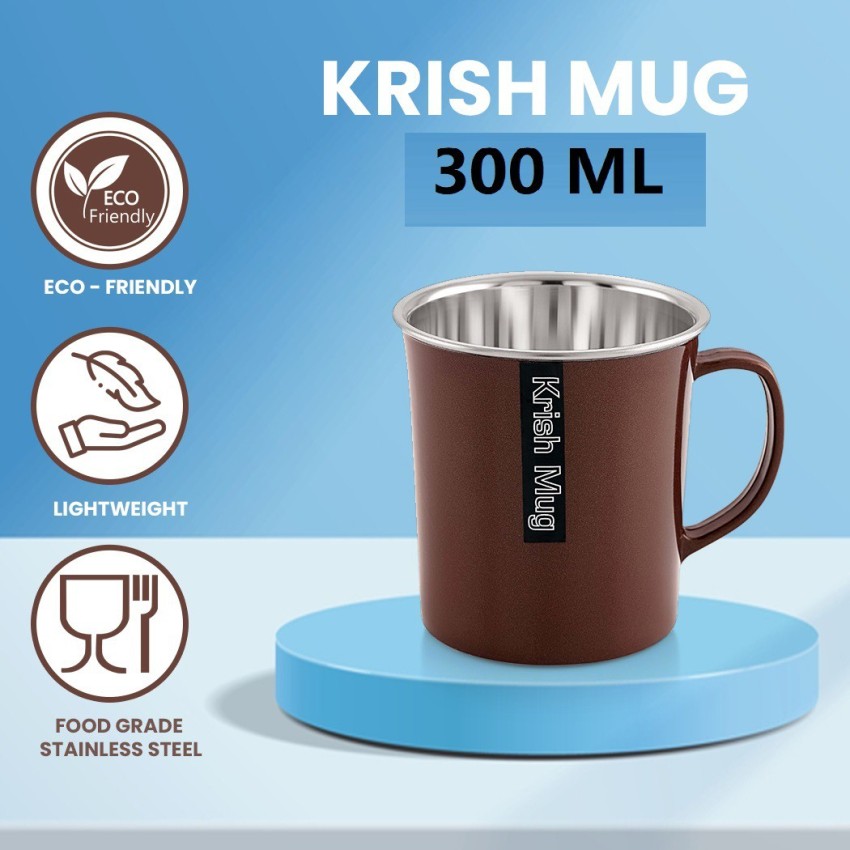 Nabhya Big Size 300 Ml Inner Steel Plastic Cups for Coffee Tea,Campings  with Handle Stainless Steel, Plastic Coffee Mug Price in India - Buy Nabhya  Big Size 300 Ml Inner Steel Plastic Cups for Coffee Tea,Campings with  Handle Stainless Steel, Plastic