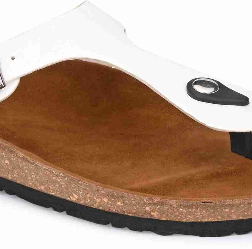 White cork 2024 platform sandals