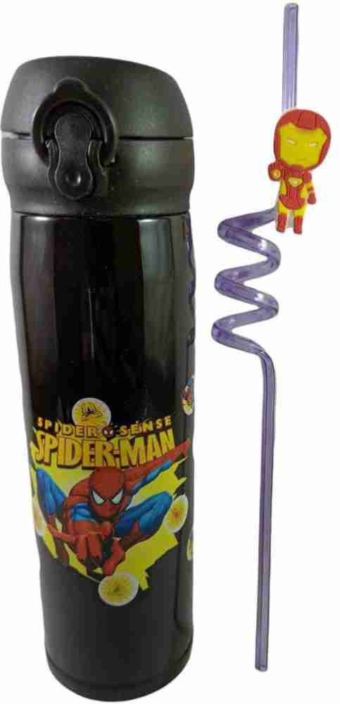 Superheros kids flip top water bottle hulk spiderman iron man