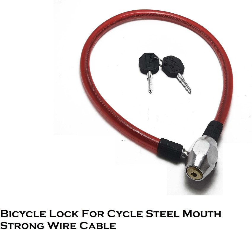 SRPHERE Bicycle Lock For Helmet Bike Steel Mouth Strong Wire Cable