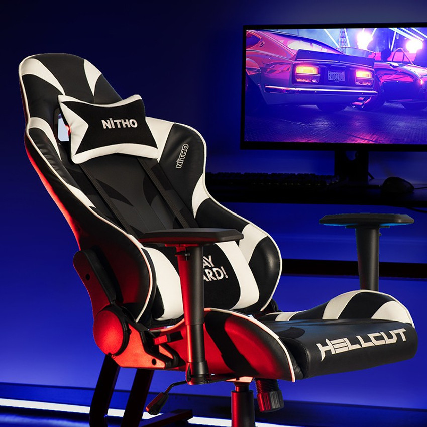 Nitho HELLCUT Gaming Chair E Sports Racing Style Ergonomic High Back Swivel Chair Gaming Chair Price in India Buy Nitho HELLCUT Gaming Chair E Sports Racing Style Ergonomic High Back Swivel Chair Gami...