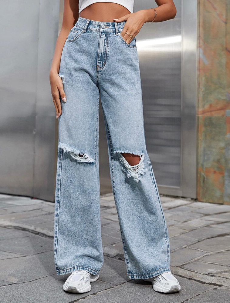 LIOAD Flared Women Blue Jeans Buy LIOAD Flared Women Blue Jeans