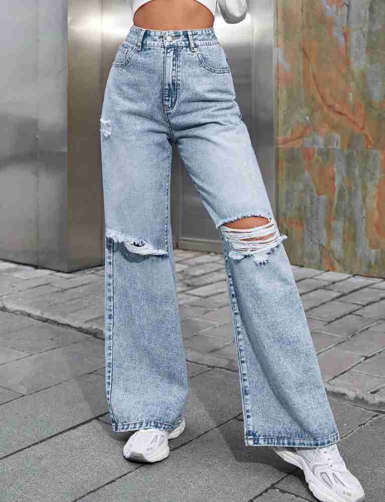 FAST TRAIN Flared Women Blue Jeans Buy FAST TRAIN Flared Women