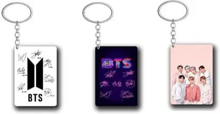 Avi enterprise Bts Keychain Hd Print Bts Army Keychain For Bts Lover 1 BL Sig. 1 Neon 1 pink Key Chain Price in India Buy Avi enterprise Bts Keychain Hd