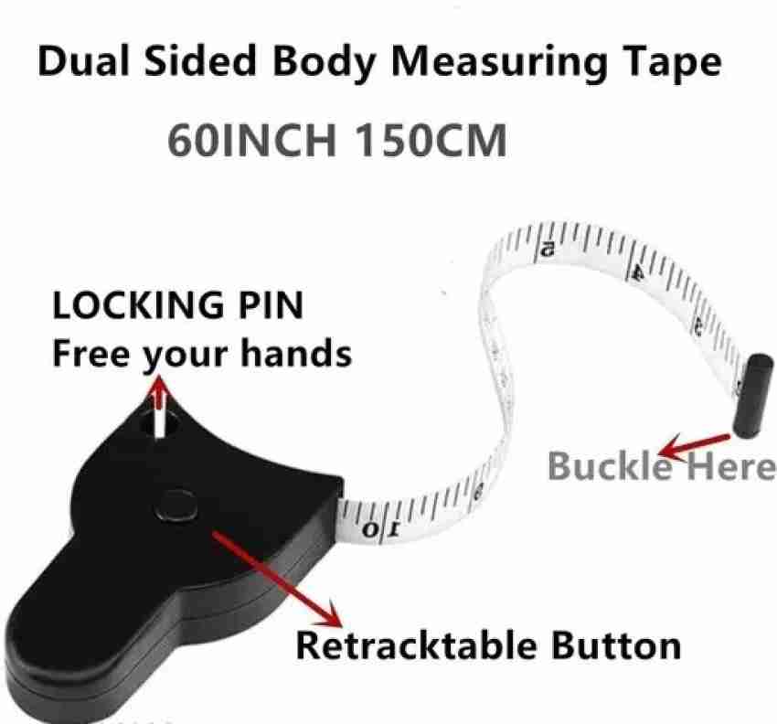 60 Tape Measure Body Measuring Tape Black for Body Measurements