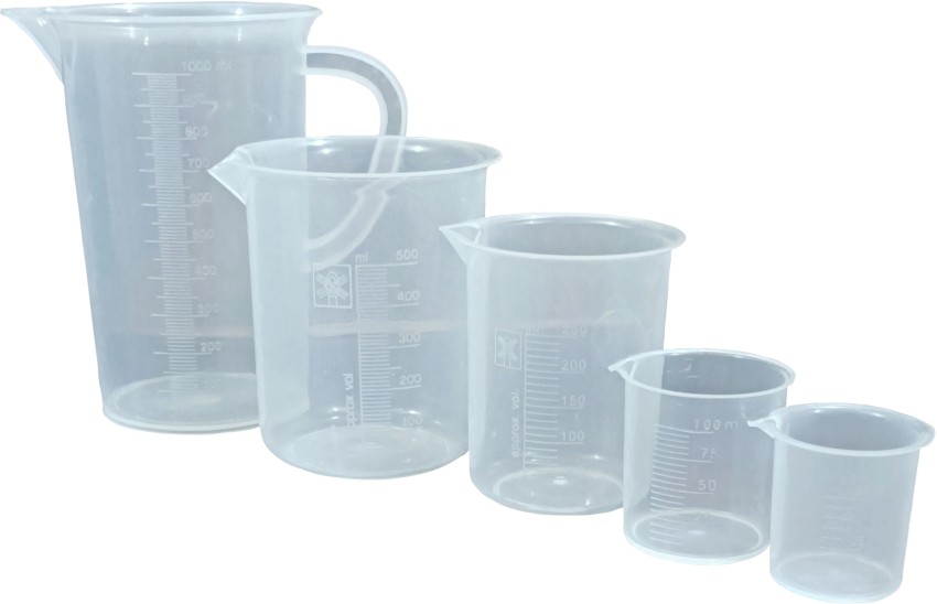 Commercial Glass Measuring Cup Set, 4 Piece Set Includes 1, 2, 4 and  8 Cups Sizes, Transparant