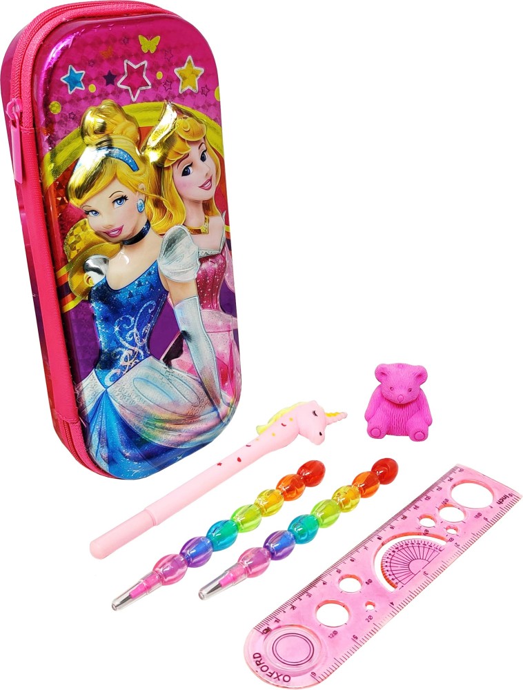 Pencil Box For Girls. Compartments Unique Stationery Set W/z Pop