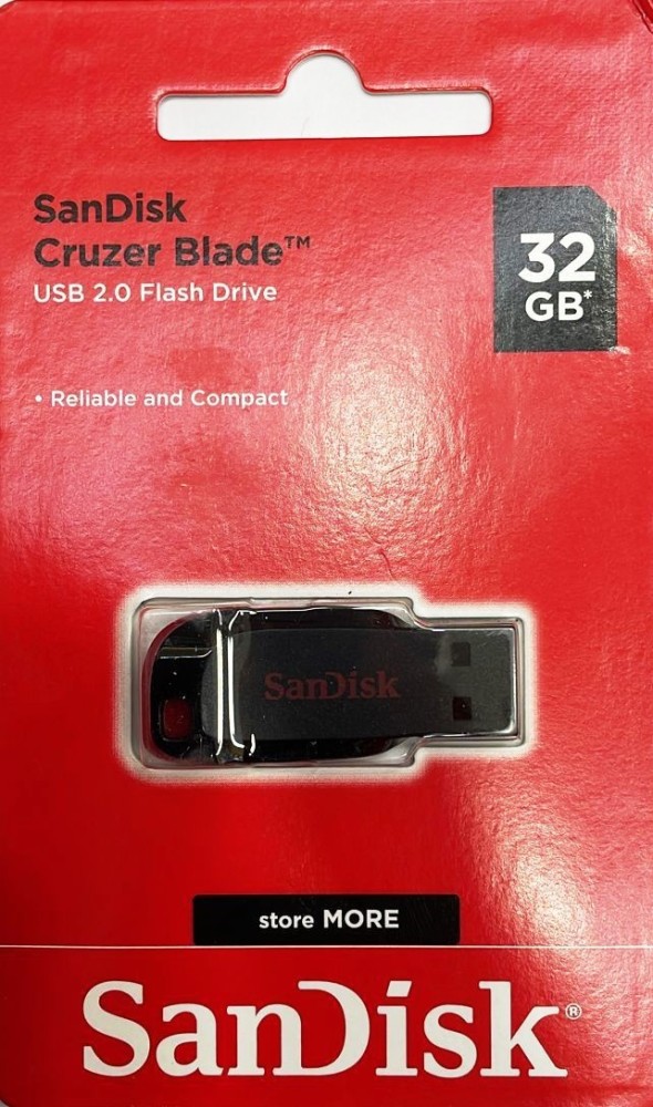 Pendrive Sandisk 32gb Cruzer Blade Red