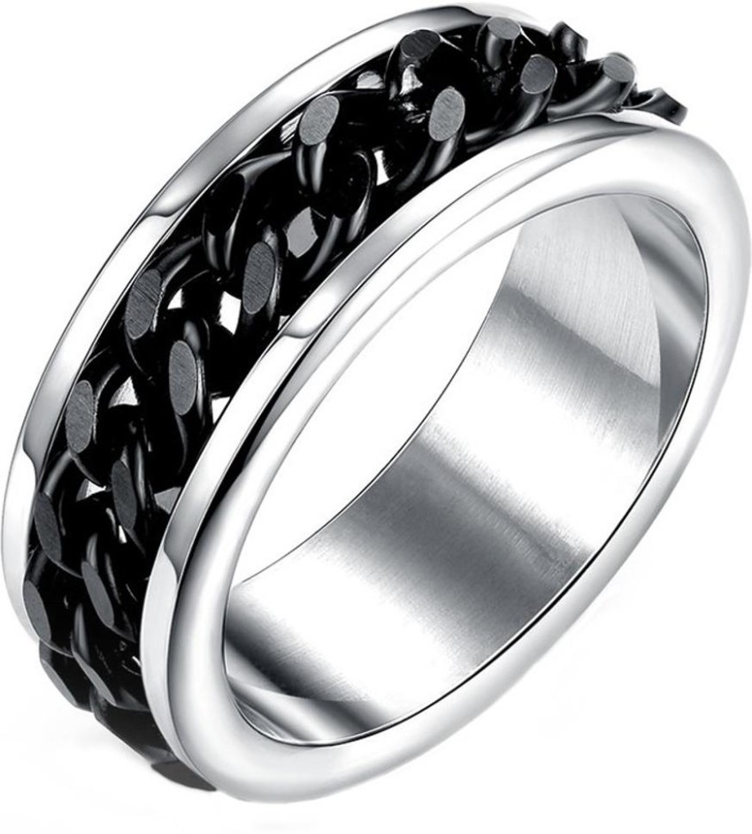 Tiptop Trendy Men's Spike Black Ring Metal Enamel Plated Ring Price in  India - Buy Tiptop Trendy Men's Spike Black Ring Metal Enamel Plated Ring  Online at Best Prices in India