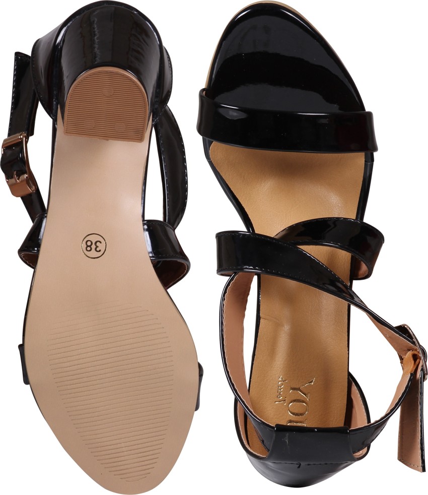 Buy Black Heeled Sandals for Women by JOYTOUCH Online