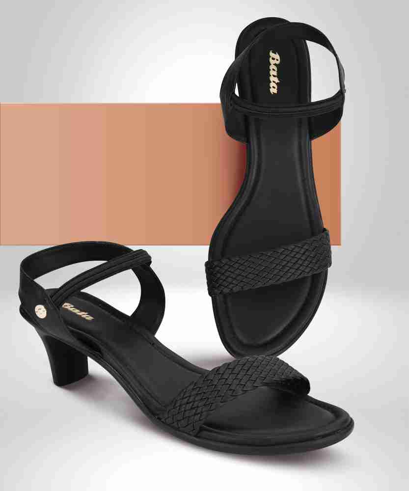 Bata black top sandals for ladies