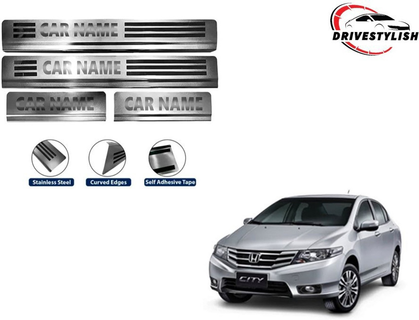 DriveStylish Car Stainless Steel Foot Step Scuff Plate Sill Plate