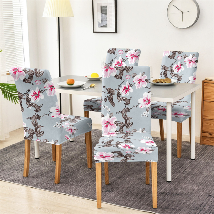 Floral dining chair covers deals