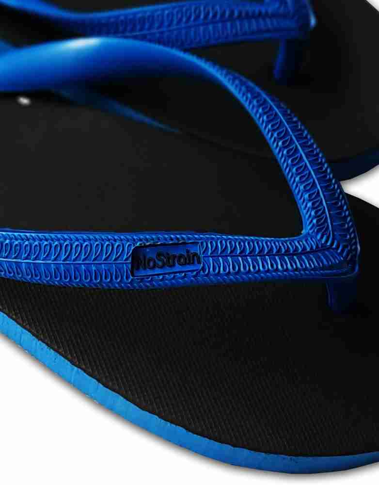 NoStrain Men Men s Anti Skid Twin Color Natural Rubber Flip Flops