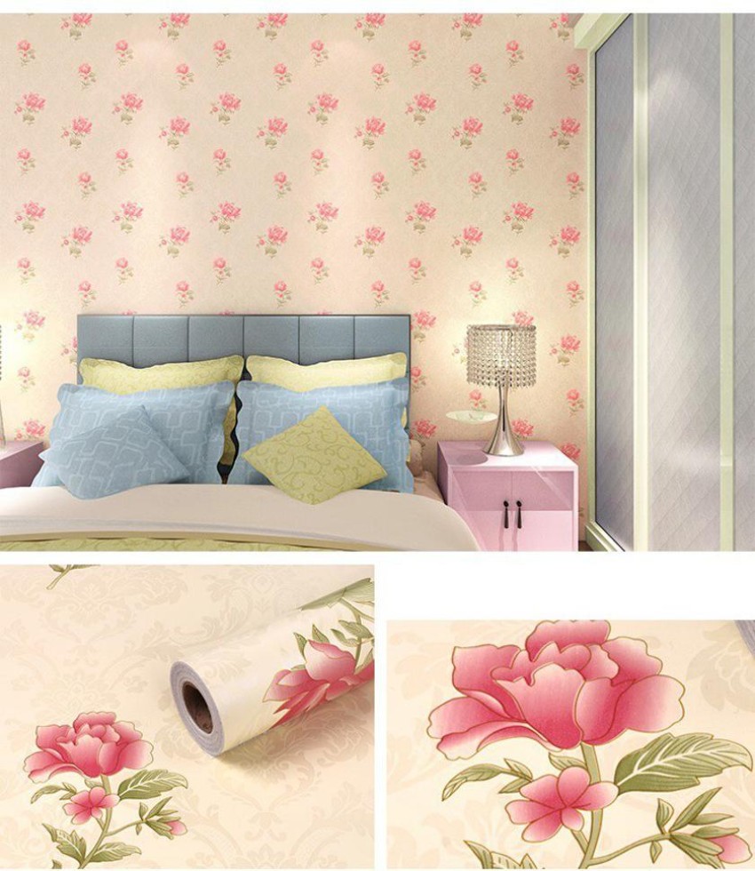 WOW Interiors Floral SELF Adhesive Wallpaper for Living Room Bedroom Office  Hall Corridor Peel and Stick Vinyl Wallpaper 20045Cm9Sqft  Amazonin  Home Improvement