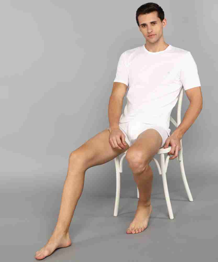 Calvin Klein Underwear Solid Men Crew Neck White T-Shirt - Buy