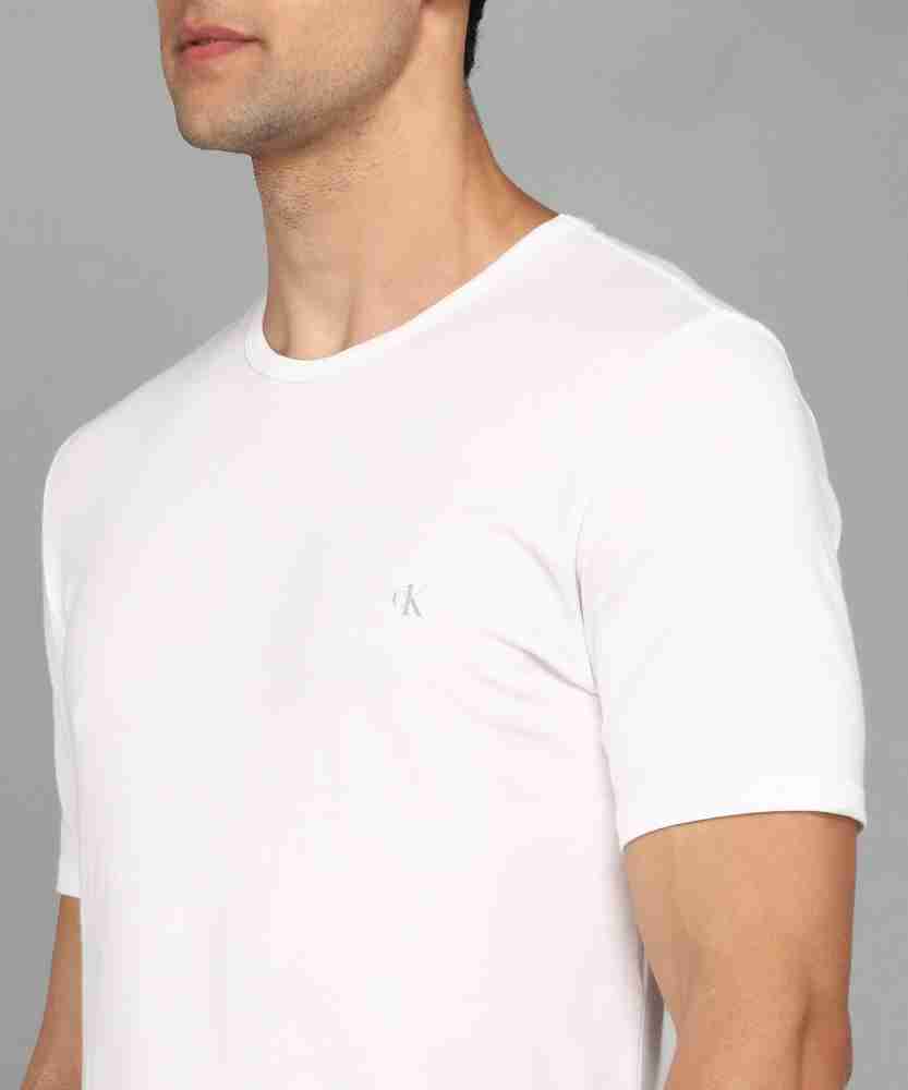 Calvin klein plain outlet white t shirt