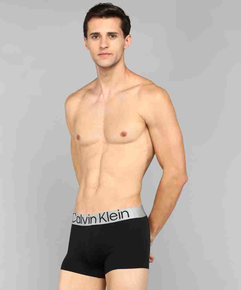 Buy Calvin Klein Underwear Low Rise Solid Trunks - Pack Of 3