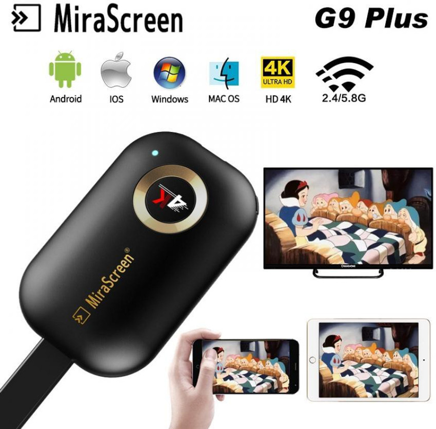 microware Mirascreen G9 Plus 2.4G 5G 4K Miracast Wifi for DLNA