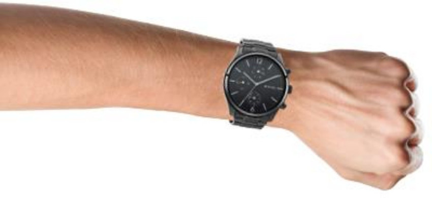 Titan watch black best sale chain