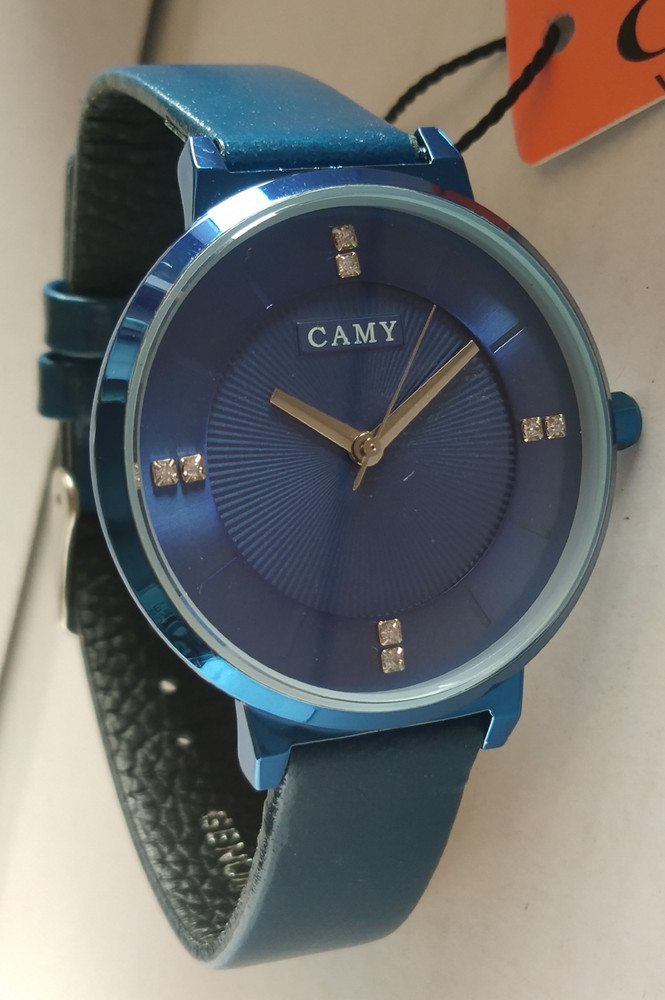 CAMY CAMY New Stylish Fashion Designer BLUE Leather Strap Analog
