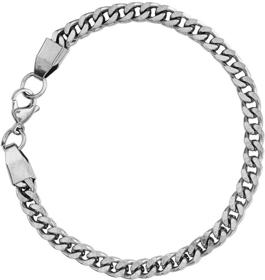 Mens silver bracelet flipkart sale