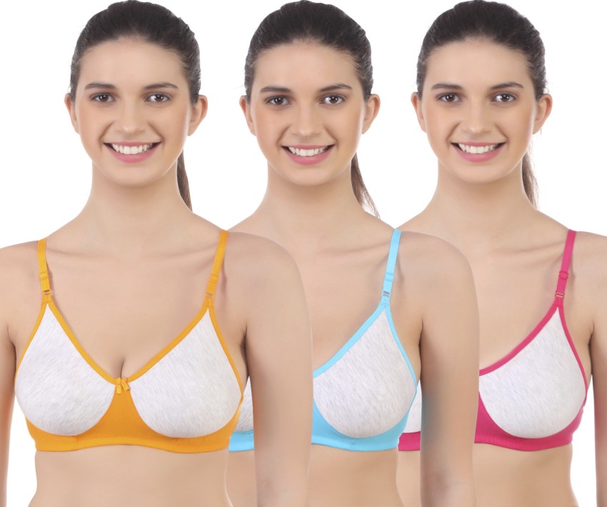 HOORBEAUTY Women' s Premium Nonpadded Bra (Pack Of 3) Women