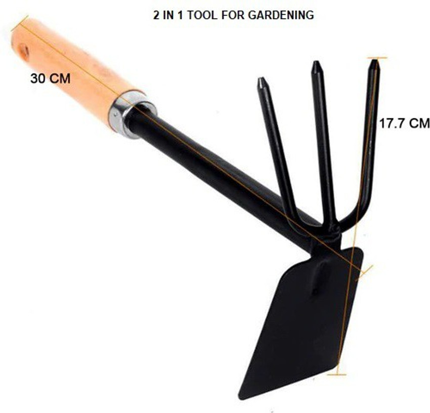 Winqueen 2 IN 1 DOUBLE HOE AND HAND CULTIVATOR GARDENING TOOL