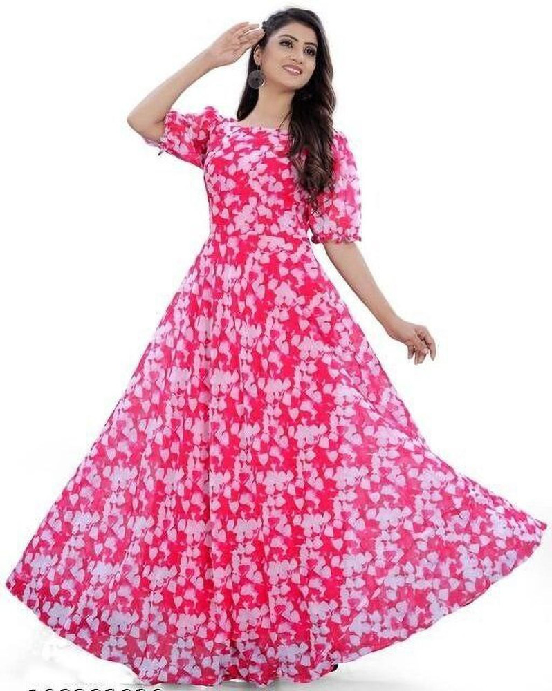 UNIQUECARTS Flared A line Gown Price in India Buy UNIQUECARTS