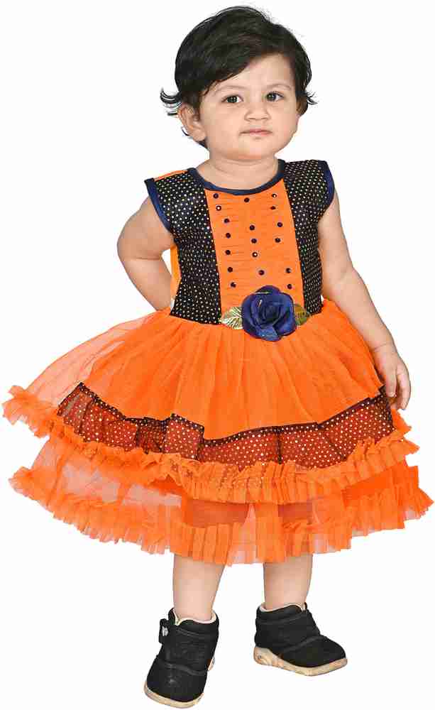 MARUF DRESSES Baby Girls Calf Length Casual Dress Price in India