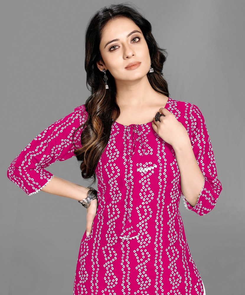 Top 81+ bandhani kurti neck designs best - POPPY