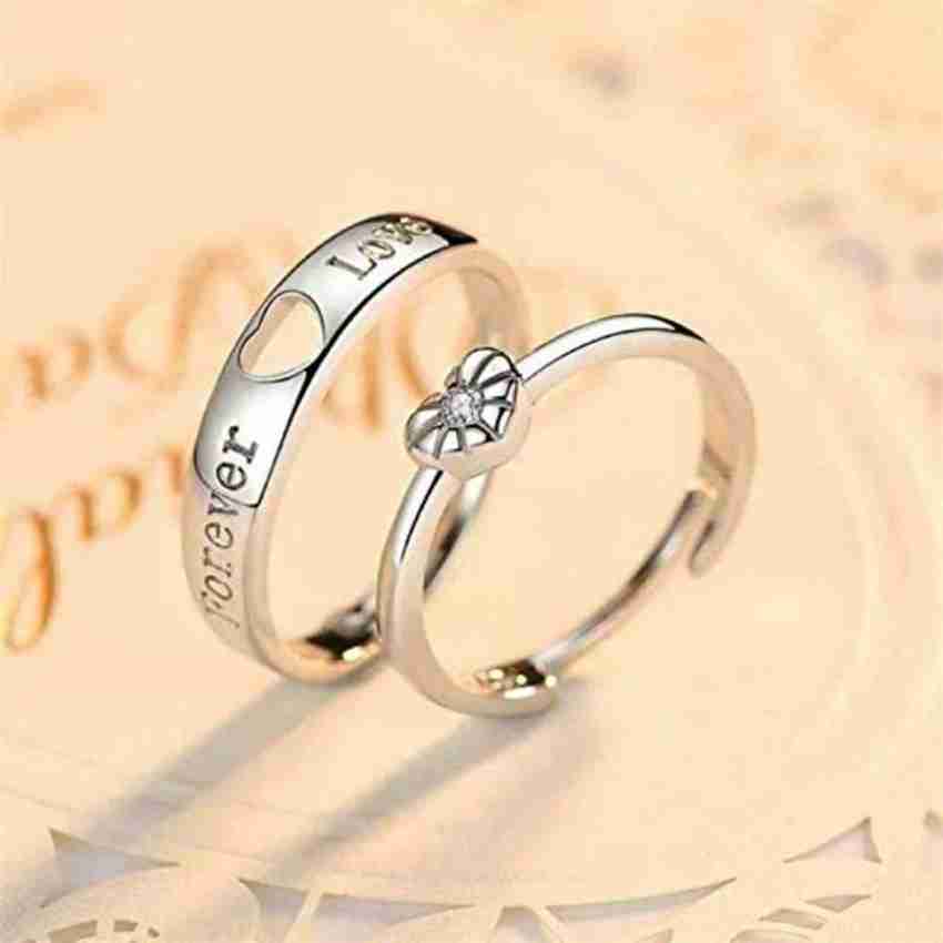 Silver couple rings shop cost