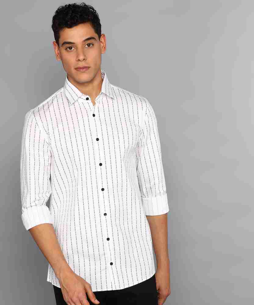 Calvin Klein Jeans Men Striped Casual White Shirt