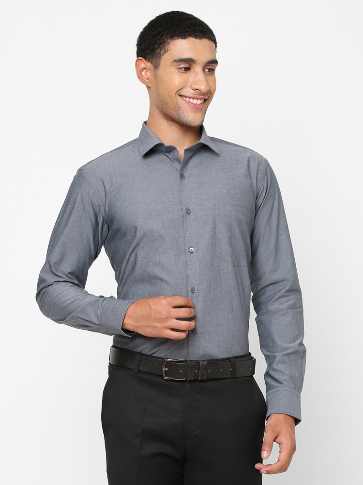 shirt on grey pant