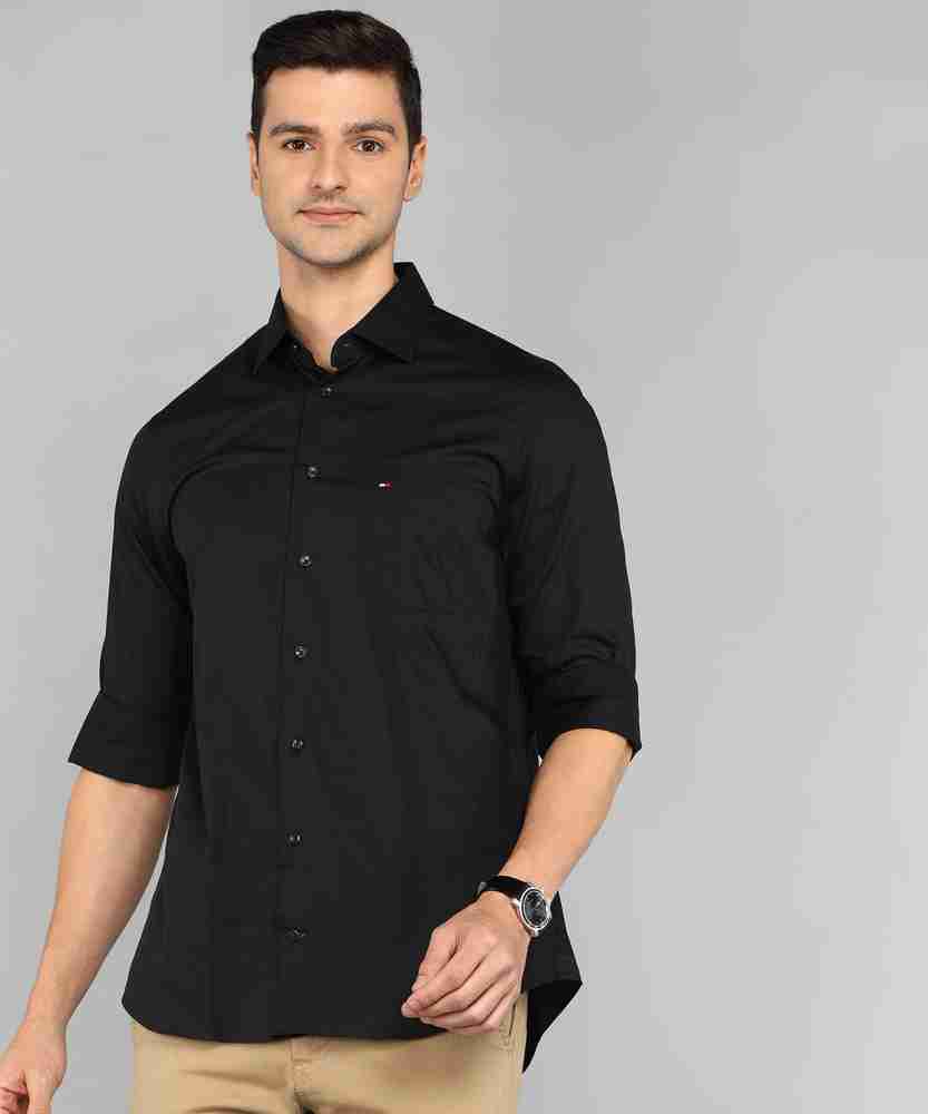 Tommy hilfiger mens black shirt clearance