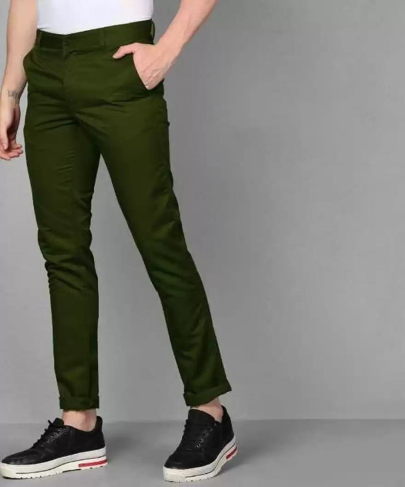 VANTAR Regular Fit Men Dark Green Trousers Buy VANTAR Regular