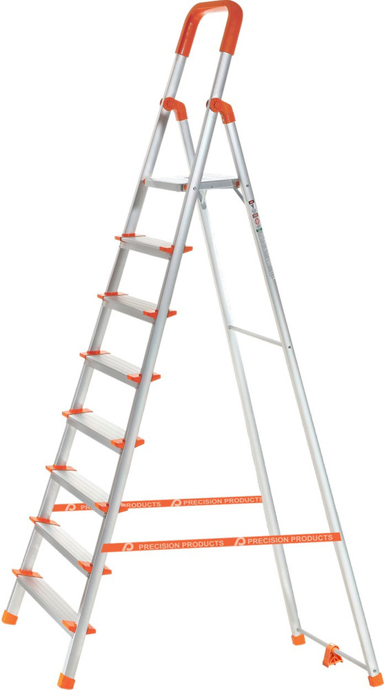 Sparsh Pearl 8 Steps Ladder with Anti Slip Shoes Aluminium Ladder