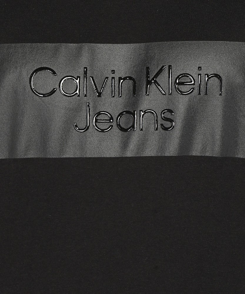 Calvin Klein Jeans Solid Men Crew Neck Black T-Shirt - Buy Calvin Klein  Jeans Solid Men Crew Neck Black T-Shirt Online at Best Prices in India