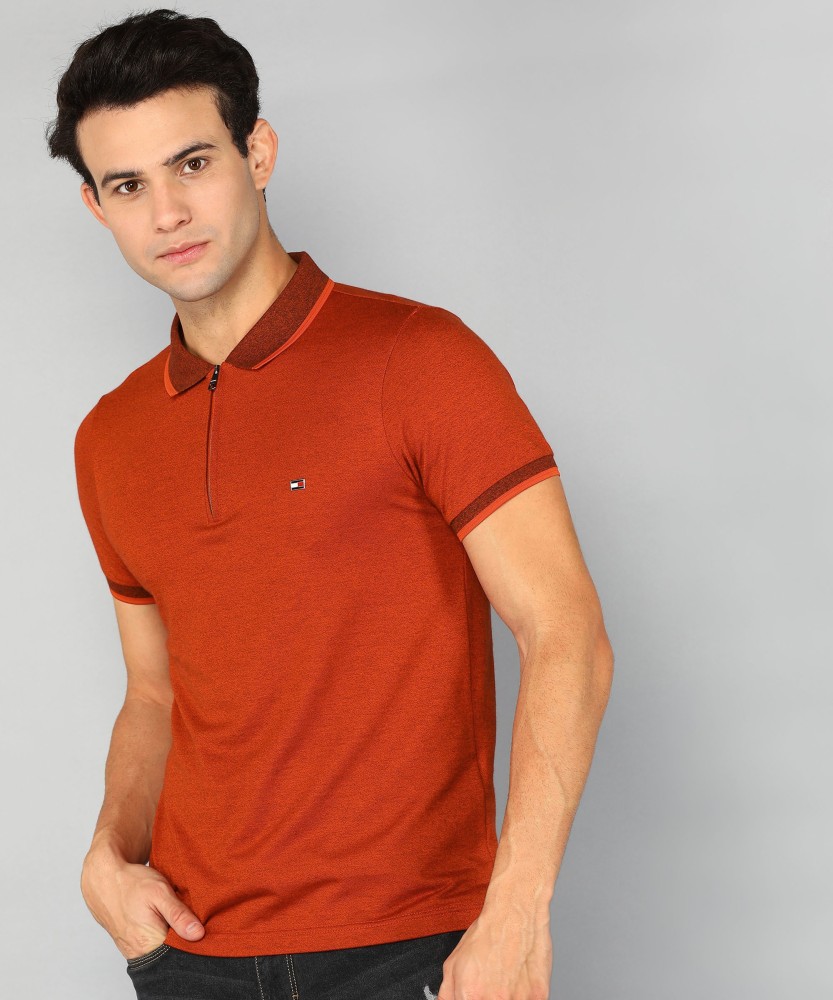 garn PEF komme ud for TOMMY HILFIGER Solid Men Polo Neck Orange T-Shirt - Buy TOMMY HILFIGER  Solid Men Polo Neck Orange T-Shirt Online at Best Prices in India |  Flipkart.com
